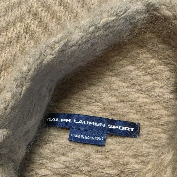 Ralph Lauren Sport Sweater Vest Women's M Brown Mohair Wool Blend Turtleneck - Picture 5 of 9